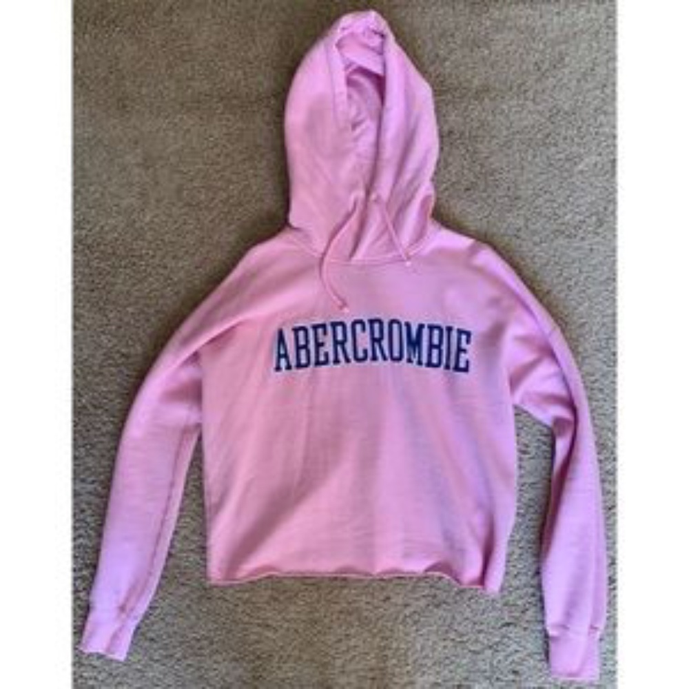 NWT Abercrombie & Fitch pink hoodie with logo